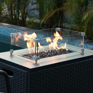 Fire Glass and Wind Guard Glass